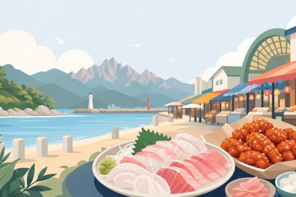 속초 중앙시장 먹거리 탐방 계획 세우기 - 회, 닭강정 등 대표 음식 가이드