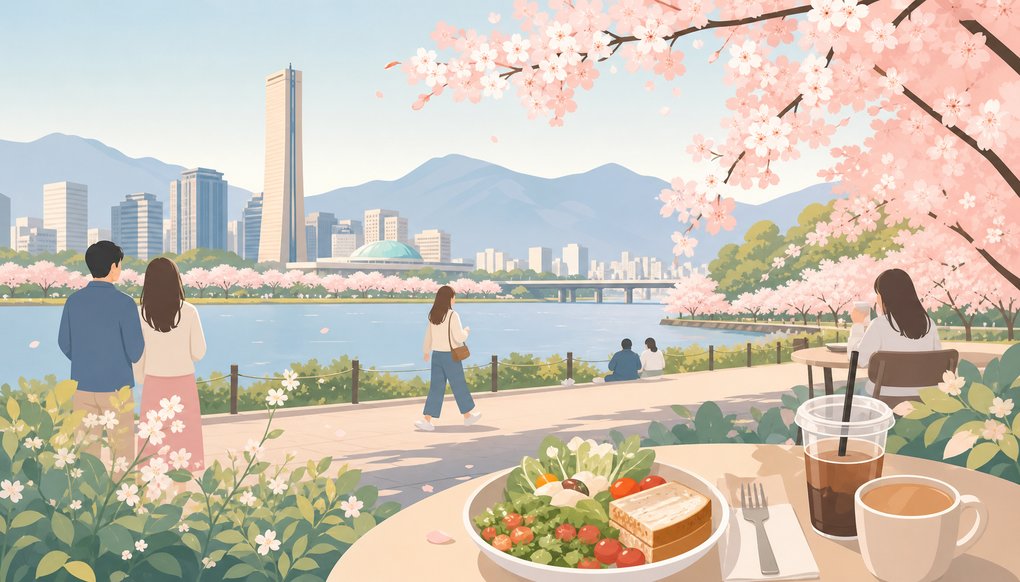 여의도 벚꽃 시즌, 주변에서 밥과 커피는 어떻게 해결할까 - 동선과 선택 기준 정리